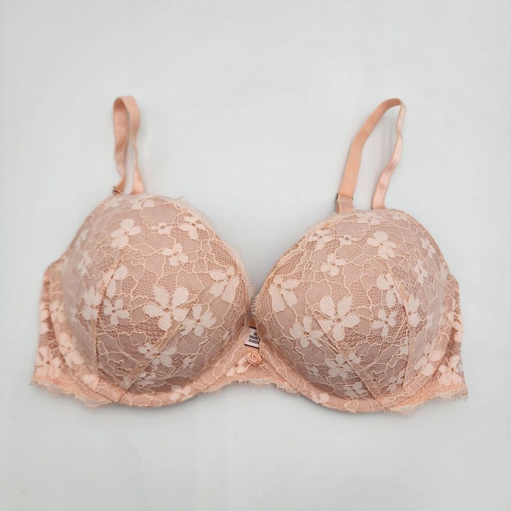 Victoria's Secret Size 34D Dream Angels Lined Bra Lace VS Peach NWOT